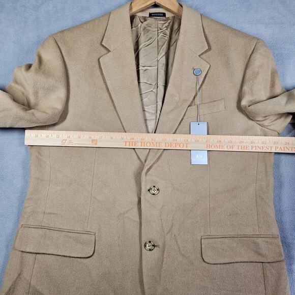 Vintage Stafford Camel Hair Blazer Mens Size 44R Classic Fit Jacket Old Money - Picture 14 of 16